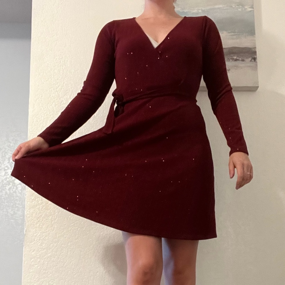 GILI Red Sparkly Dress Holiday